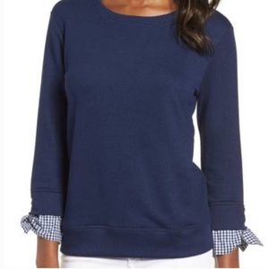 NWT Gibson Poplin Cuff Sweater